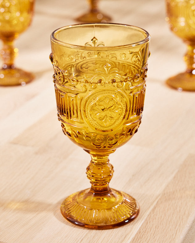Parisian Amber Wine Goblet