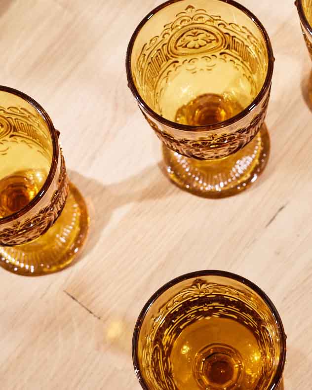 Parisian Amber Wine Goblet