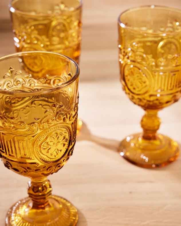 Parisian Amber Wine Goblet