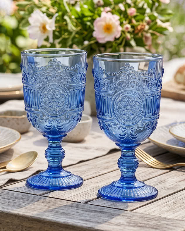 Parisian Blue Wine Goblet