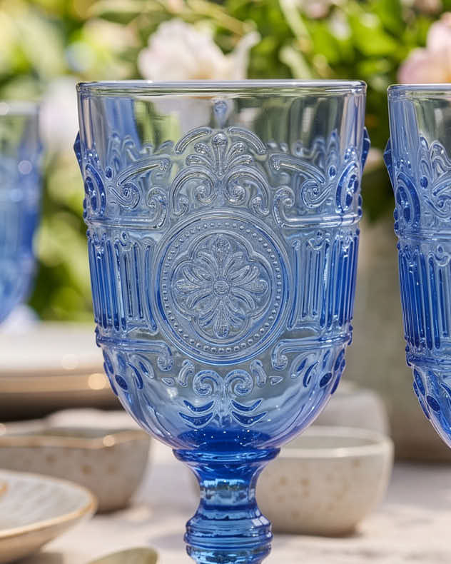 Parisian Blue Wine Goblet