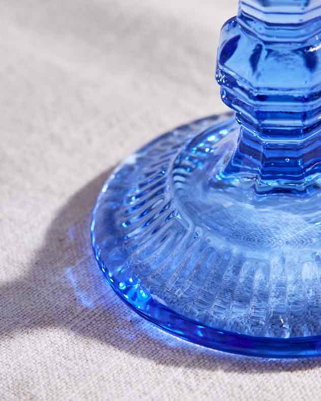 Wine Glasses Set of 2 - Parisian Blue Wine Goblet