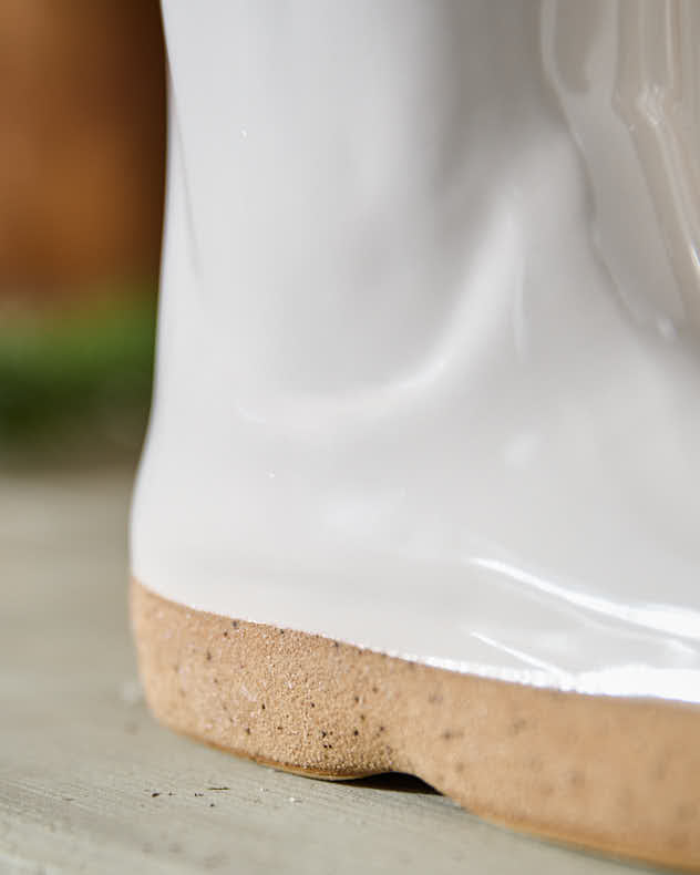 White Wellington Boots Planter