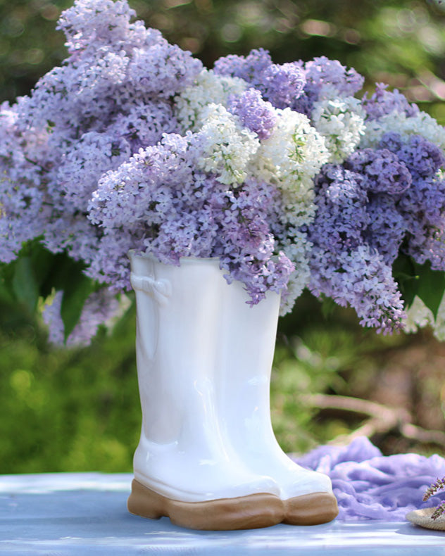 Pots &amp; Planters White - Ceramic Welly Planter Collection