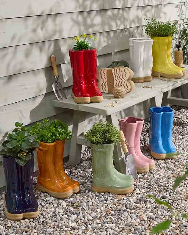 Large Wellington Boot Planter Collection