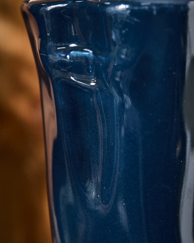 Large Dark Blue Welly Boot Planter