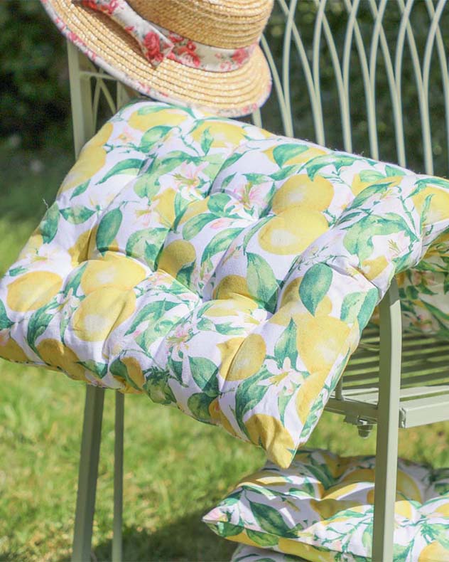 South of France Citron Garden Bench Cushion