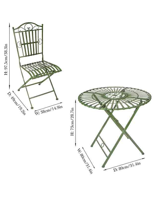 Four Person Vintage Garden Bistro Set