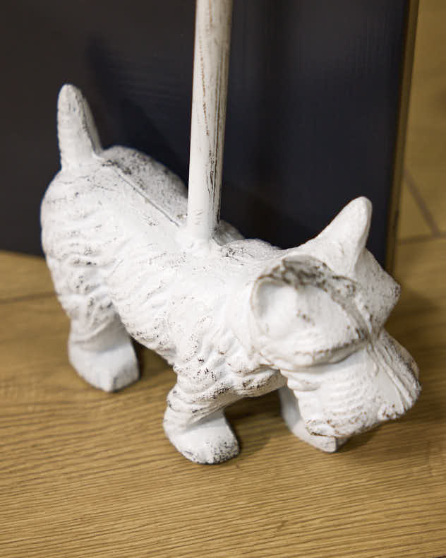 Heavy Westie Long Handled Door Stop