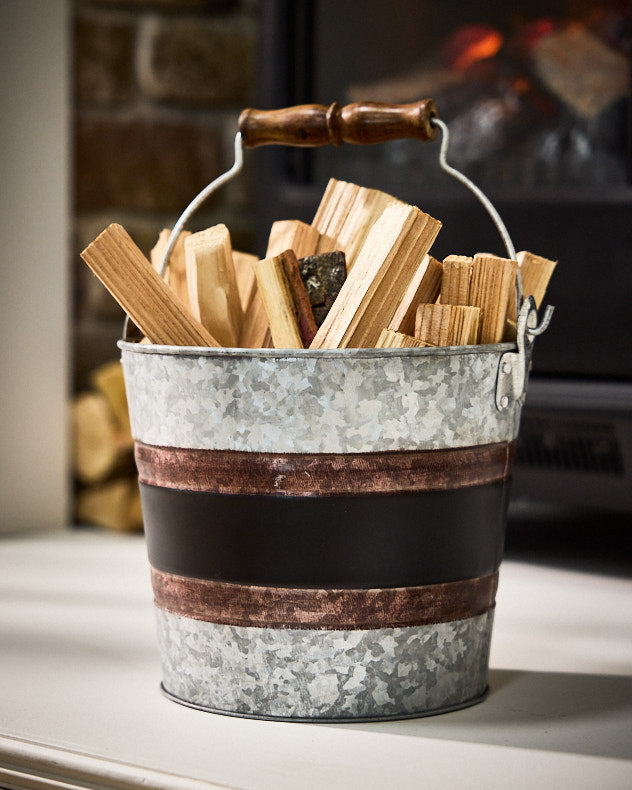 Black Band Fireside Kindling Bucket