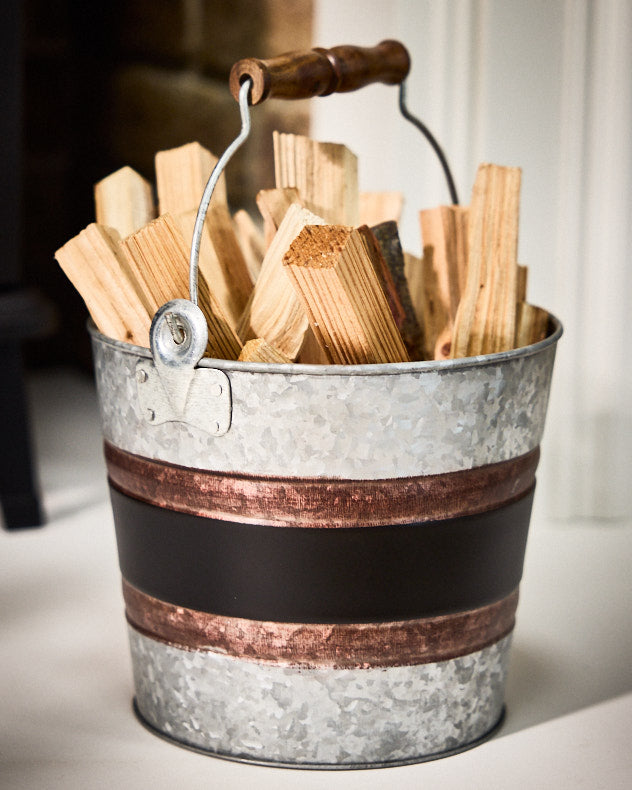 Black Band Fireside Kindling Bucket