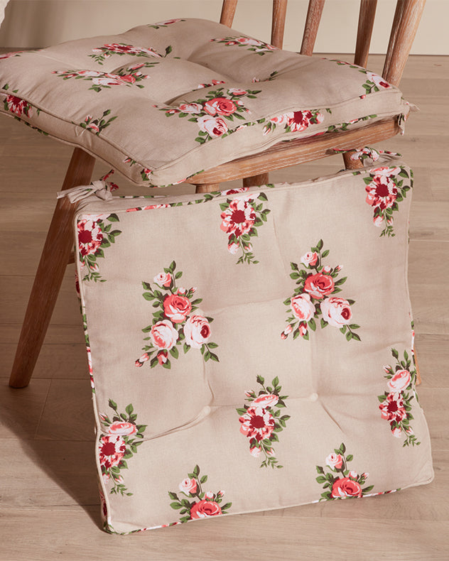 Country Garden Floral Mattress Dining Chair Cushion