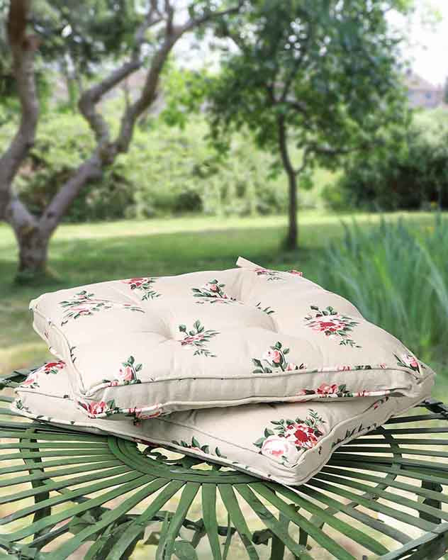 Country Garden Floral Mattress Seat Cushion