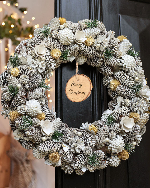 Personalised Morning Frost Wreath 50cm