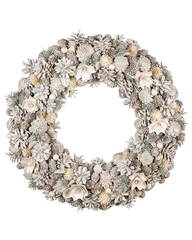 Giant Morning Frost Wreath 50cm