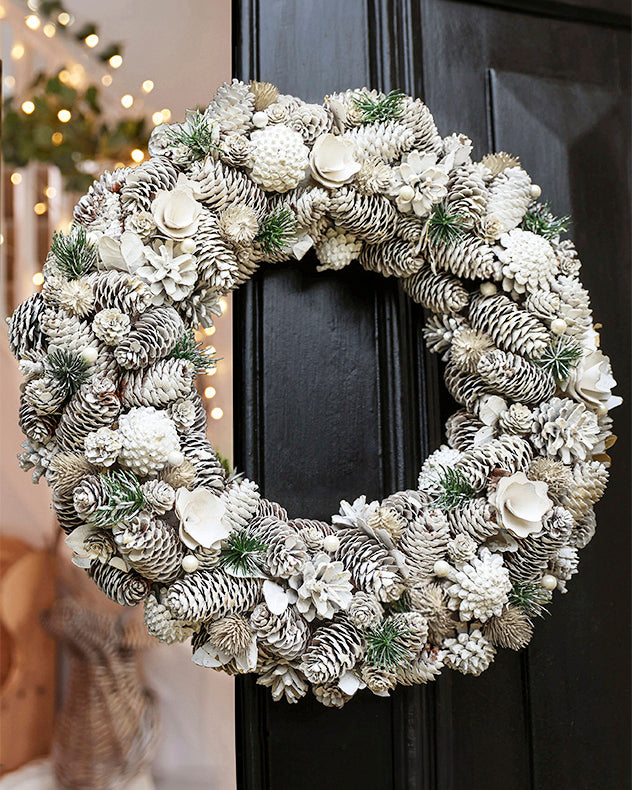 Giant Morning Frost Wreath 50cm Dibor