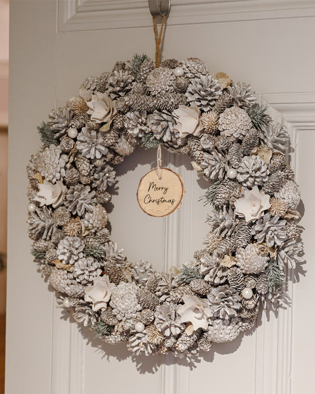 Personalised Morning Frost Wreath 50cm