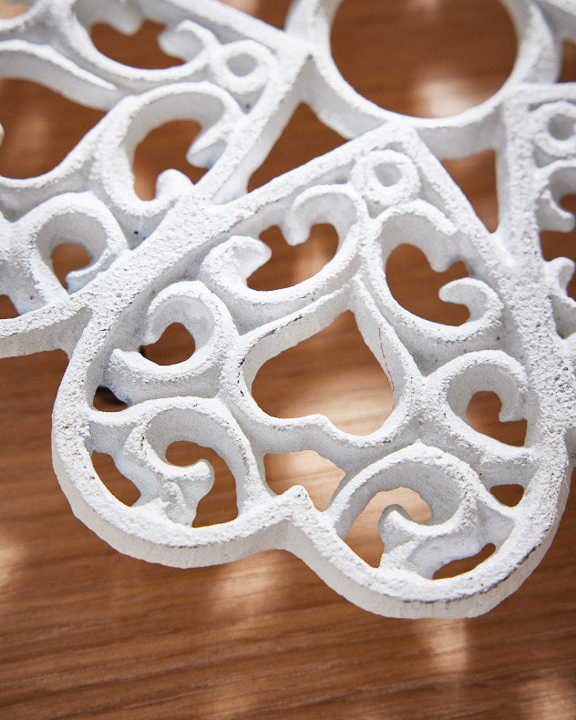Trivets - Extra Large White Cast Iron Trivet