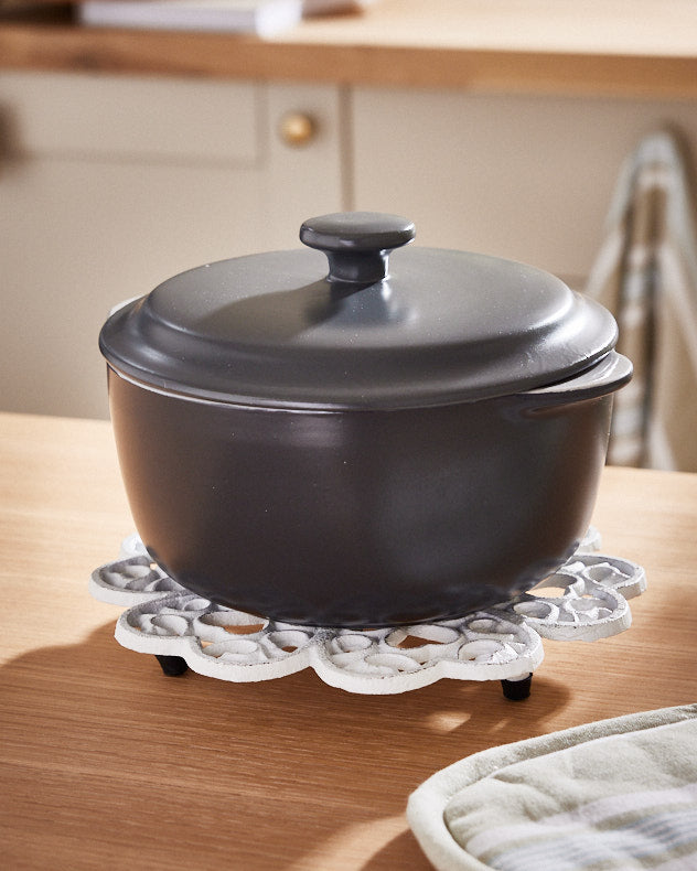 Trivets - Extra Large White Cast Iron Trivet