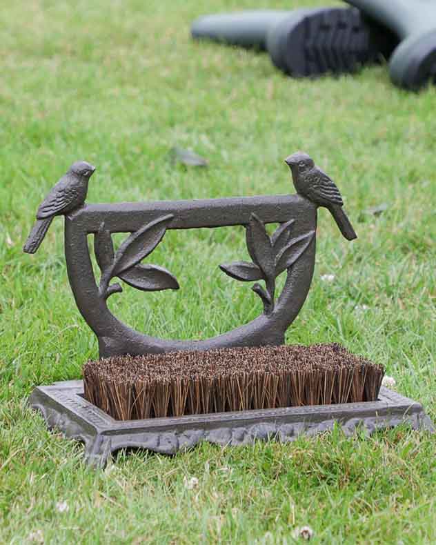 Garden Birds Boot Brush &amp; Scraper