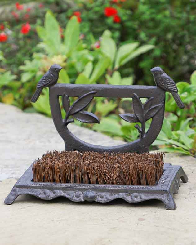 Garden Birds Boot Brush &amp; Scraper