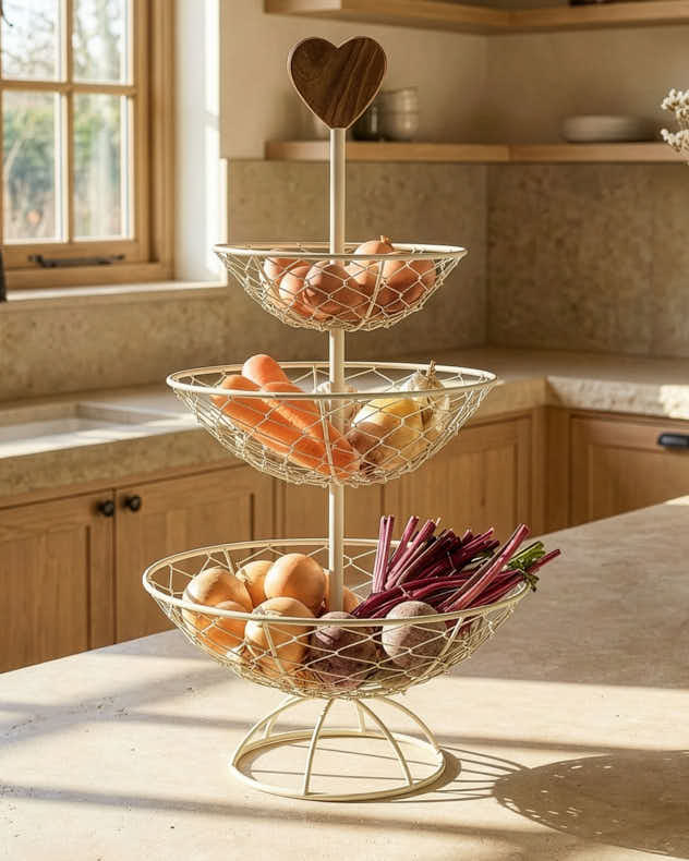 Country Cream Vegetable Rack