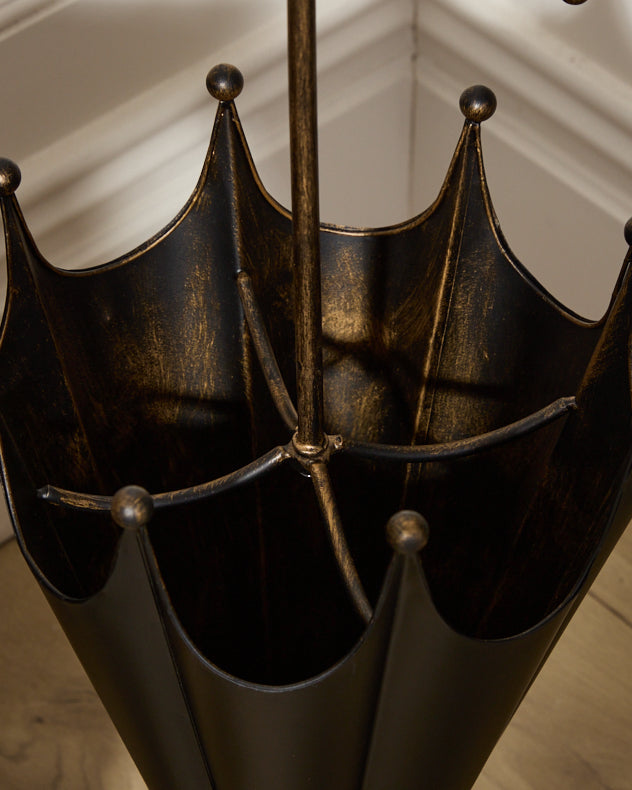 Black & Gold Umbrella Stand