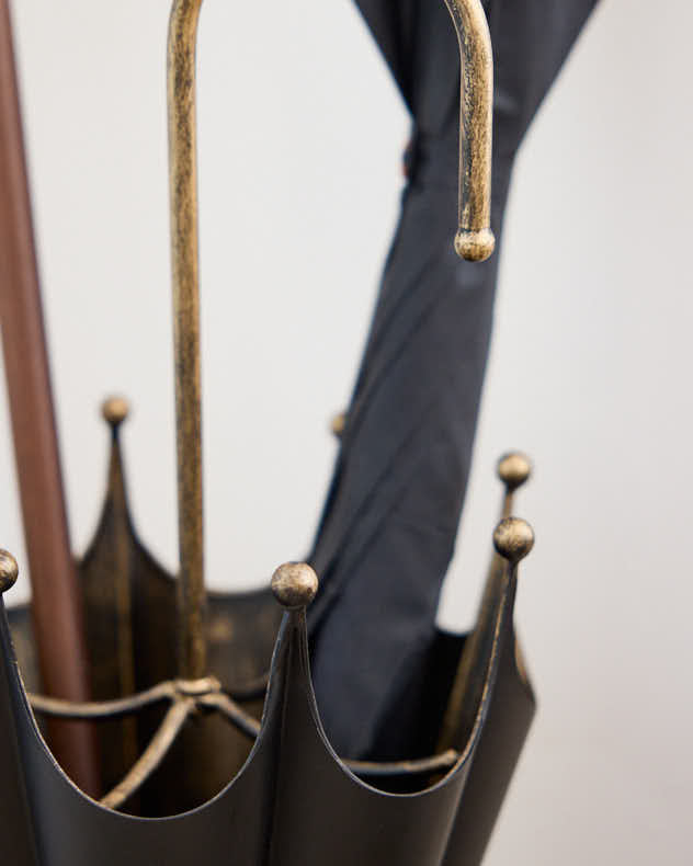 Black & Gold Umbrella Stand