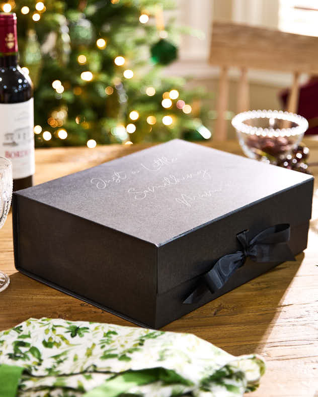 Personalised A4 Black Gift Box