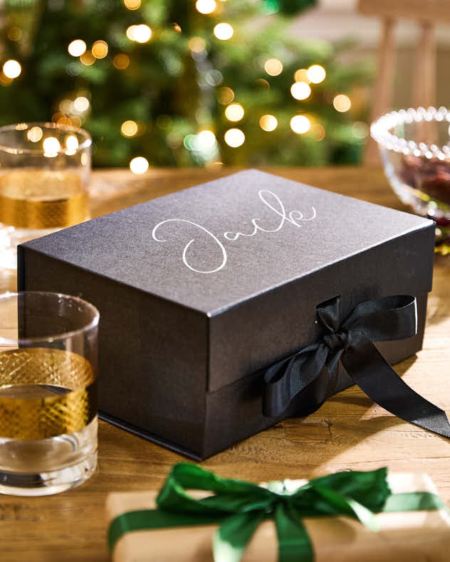 Personalised A5 Black Gift Box