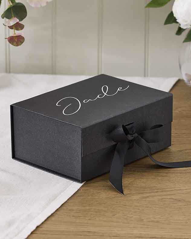 Black Gift Boxes - Personalised A5 Black Gift Box