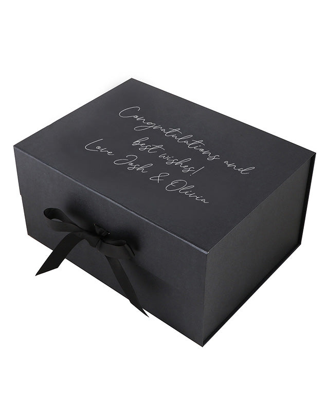 Personalised Extra Deep A4 Black Gift Box
