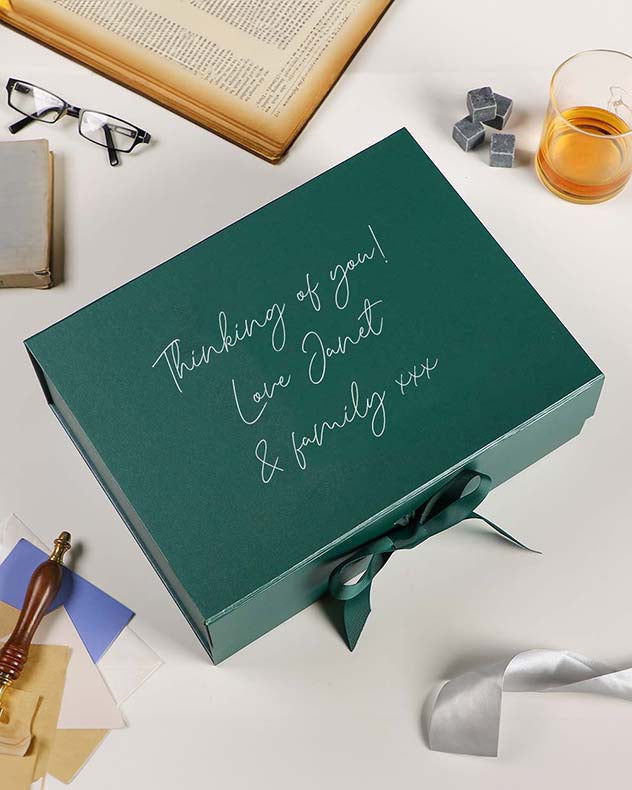 Personalised A4 Forest Green Gift Box