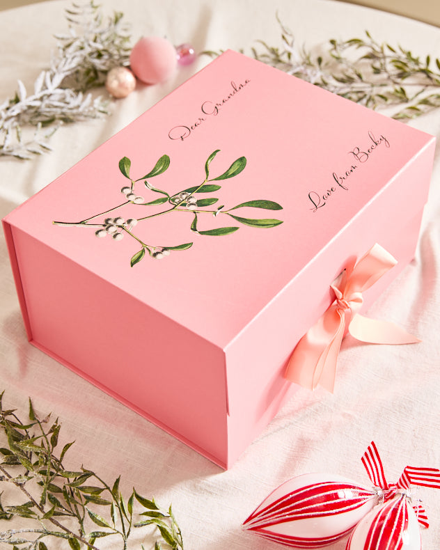 Personalised Mistletoe Christmas Gift Box