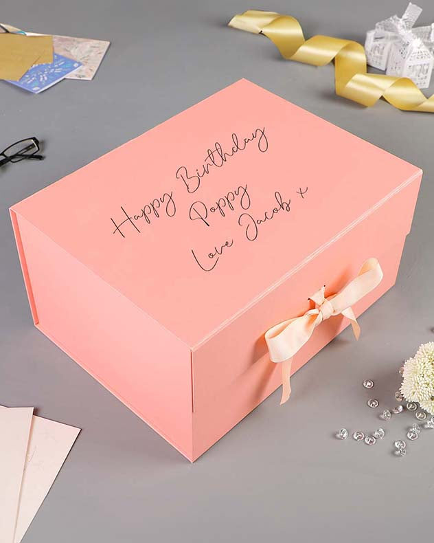 Personalised Deep A4 Pink Gift Box