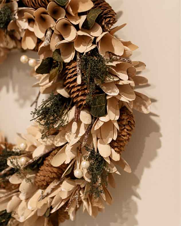 Islington Natural Indoor Wreath 40cm