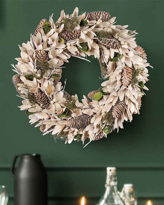 Islington Natural Indoor Wreath 40cm