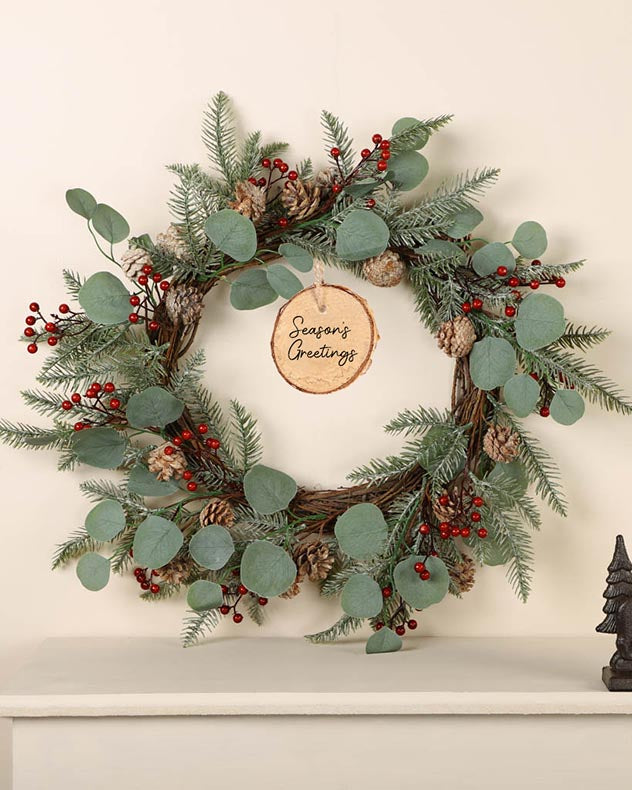 Personalised Mountain Spruce Wreath 60cm