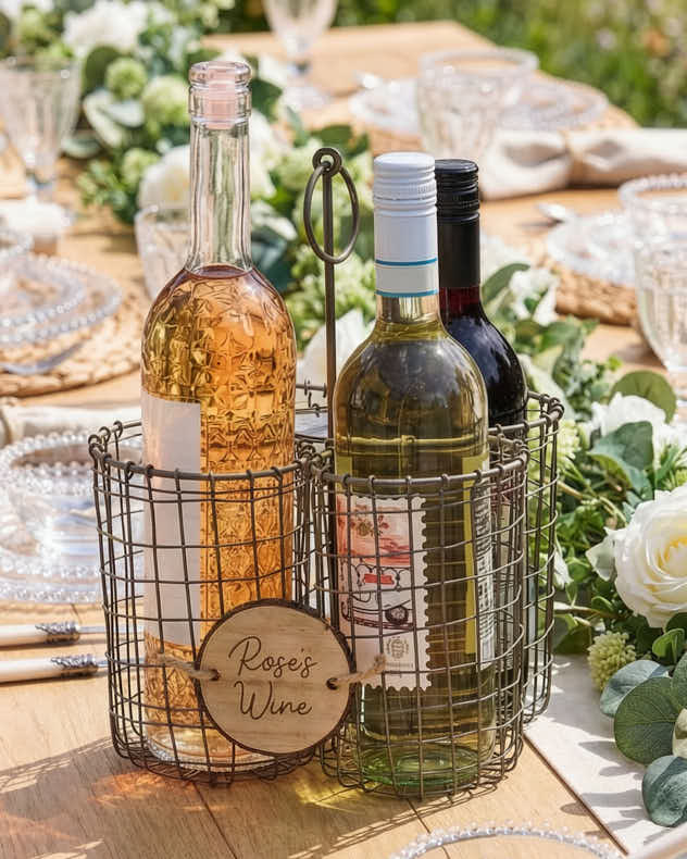 Personalised Wine Bottle Holder Gift Basket