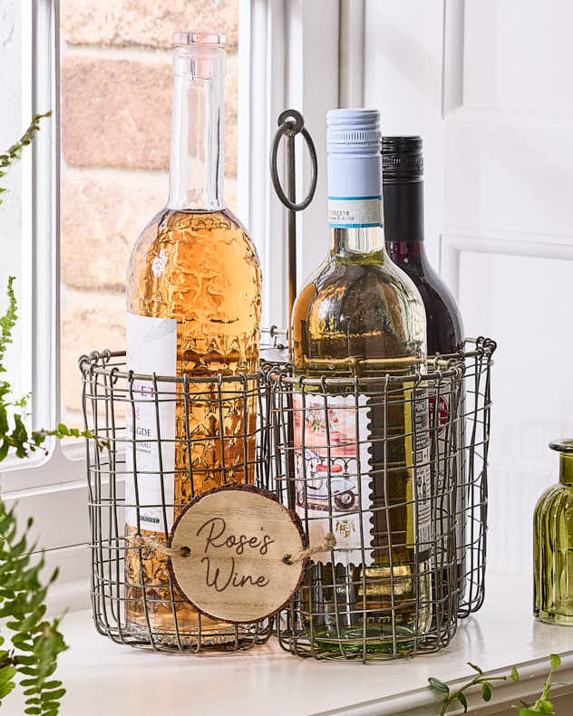 Personalised Wine Bottle Holder Gift Basket