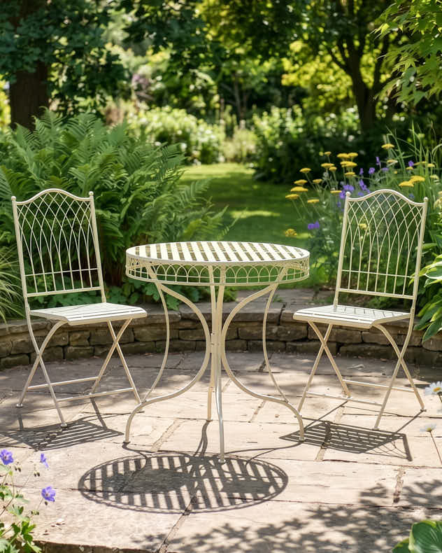 Hampton Cream 3 Piece Bistro Set