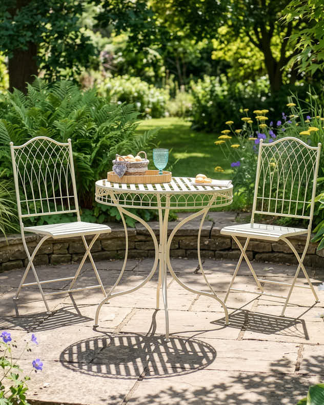 Hampton Cream 3 Piece Bistro Set