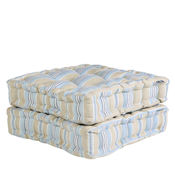 Set of Blue Stripe Indoor Seat Cushions