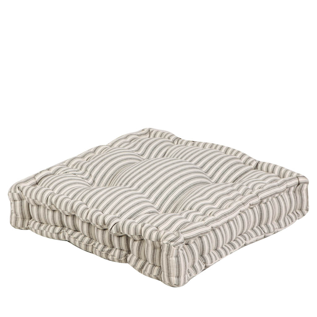 Pyrenees Grey Stripe Box Cushion 50cm