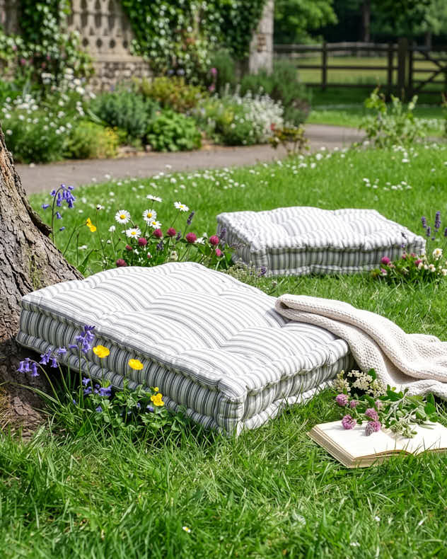 Pyreneés Stripe Garden Box Cushion 50cm