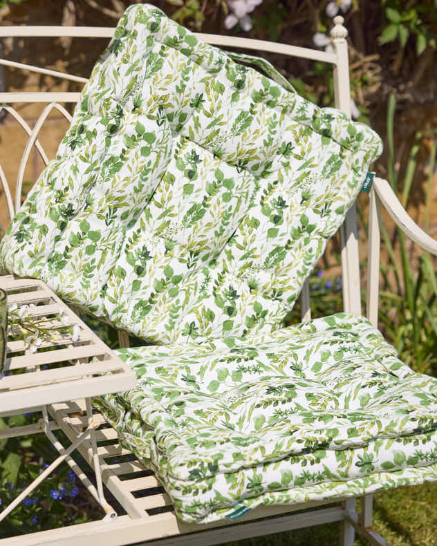 Set of Botanical Print Box Cushions