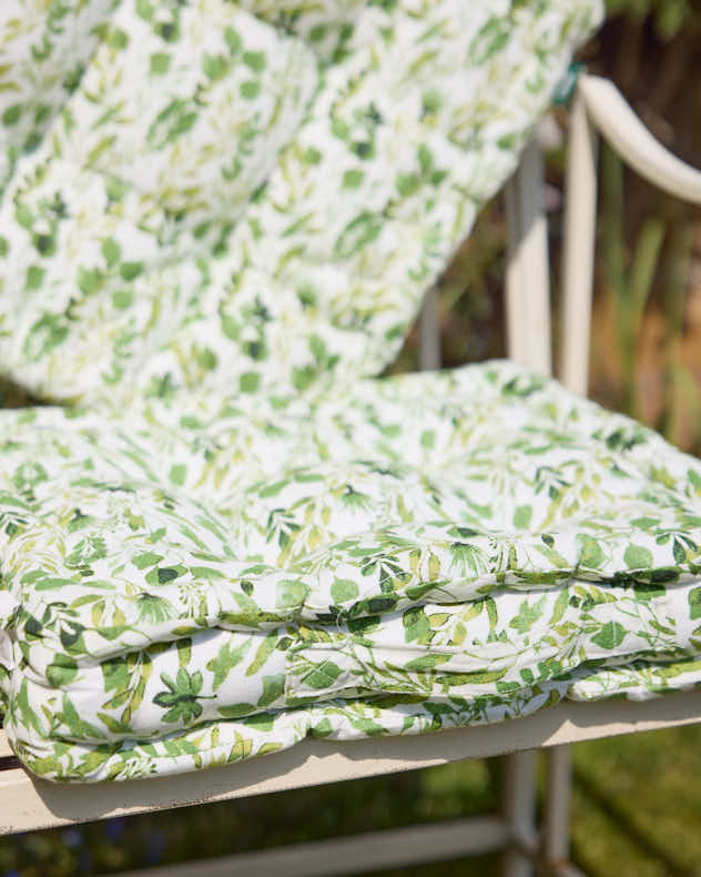 Seat Pads - Set of Botanical Print Box Cushions