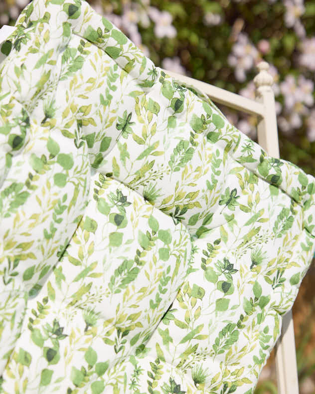 Seat Pads - Set of Botanical Print Box Cushions