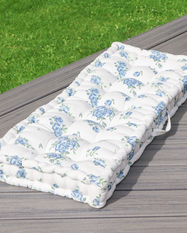 Torn Rose Garden Bench Cushion