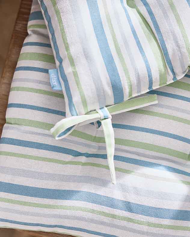 Seat Pads - Set of 2 Tenby Stripe Seat Pads